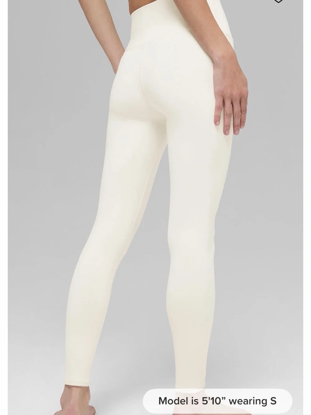 High-Waist Airbrush Leggings- Ivory